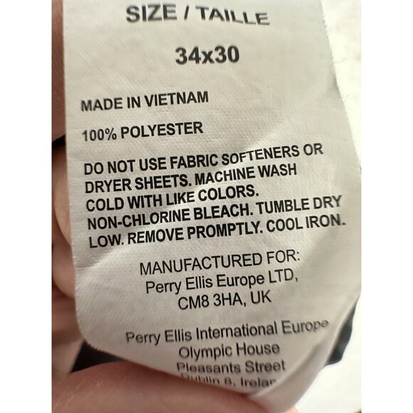 PGA TOUR Mens Golf Pants Gray Flat Front Straight Leg Size 34 X 30 - Picture 8 of 8